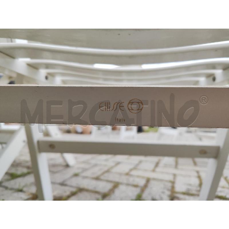 SEDIA GIARDINO BIANCA CON BRACCIOLI PIEGHEVOLE | Mercatino dell'Usato Vinci - fraz. sovigliana 3