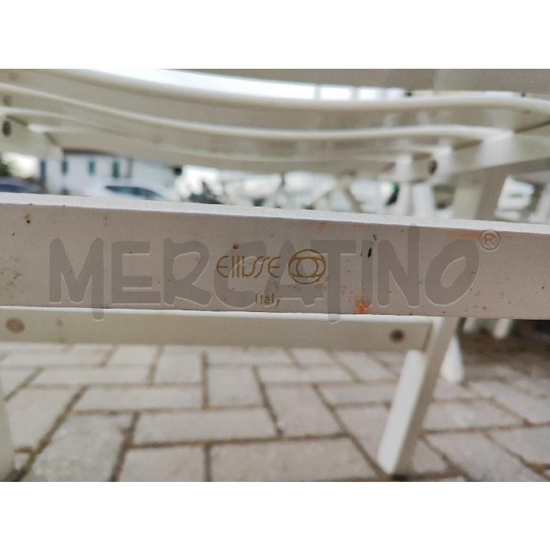 SEDIA GIARDINO BIANCA CON BRACCIOLI PIEGHEVOLE | Mercatino dell'Usato Vinci - fraz. sovigliana 3