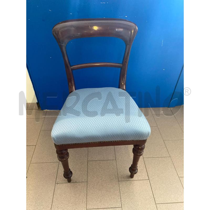 SEDIA INGLESE STILE VITTORIANO SEDUTA STOFFA | Mercatino dell'Usato Vinci - fraz. sovigliana 1
