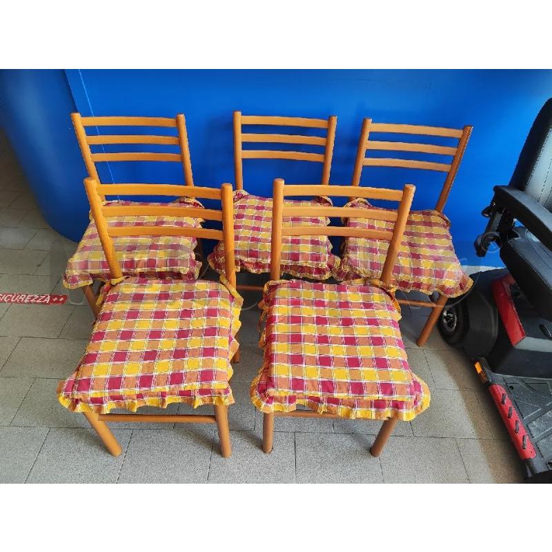 SEDIE PZ. 5 DA CUCINA CON SEDUTA IMPAGLIATA | Mercatino dell'Usato Vinci - fraz. sovigliana 1