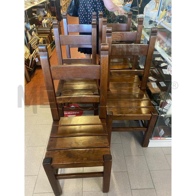 SEDIE PZ. 6 LEGNO MASSELLO  | Mercatino dell'Usato Vinci - fraz. sovigliana 1