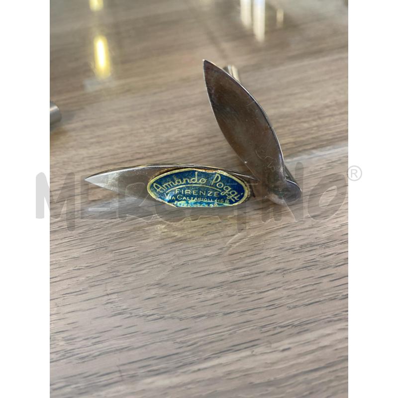SEGNAPOSTO 6 PZ FOGLIOLINE ARMANDO POGGI ARGENTATI | Mercatino dell'Usato Vinci - fraz. sovigliana 3