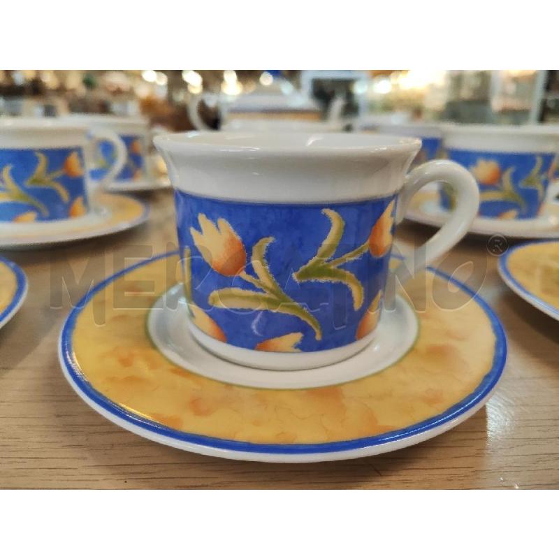 SERVIZIO DA 12 PS DA THE + BRICCO + LATTIERA THUN AZZURRI FIORI GIALLI | Mercatino dell'Usato Vinci - fraz. sovigliana 3