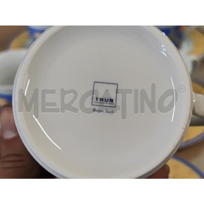 SERVIZIO DA 12 PS DA THE + BRICCO + LATTIERA THUN AZZURRI FIORI GIALLI | Mercatino dell'Usato Vinci - fraz. sovigliana 4