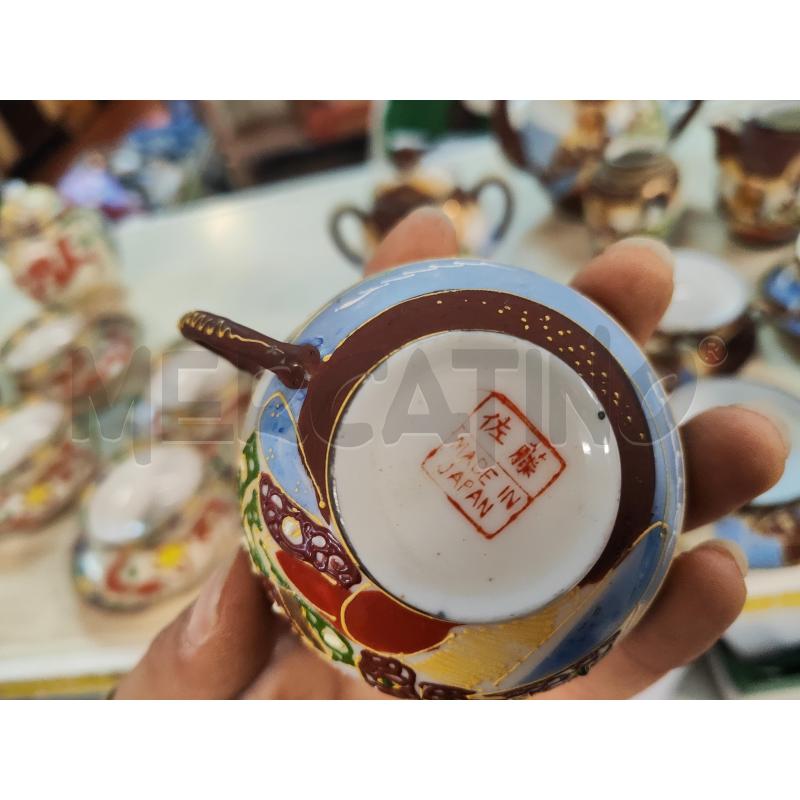 SERVIZIO DA CAFFE' DA6 PS + BRICCO+ LATTIERA+ ZUCCHE+ VASETTO JAPAN MARRONE CON DONNINA | Mercatino dell'Usato Vinci - fraz. sovigliana 4