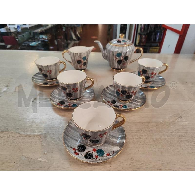 SERVIZIO DA CAFFE' DA 5 PS + BRICCO + LATT GUALDO TADINO GRIGIO FOGLIE | Mercatino dell'Usato Vinci - fraz. sovigliana 1