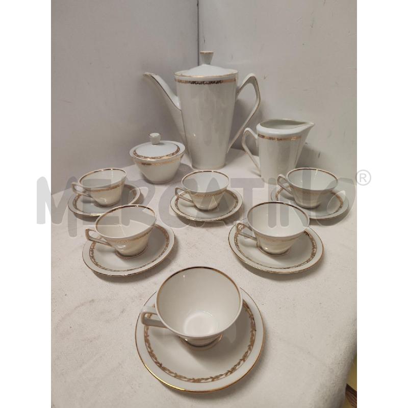 SERVIZIO DA CAFFE' DA 6 PS +1BRICCO + 1LATT + ZUCCHER MADE IN POLLAND DECORO ORO | Mercatino dell'Usato Vinci - fraz. sovigliana 1