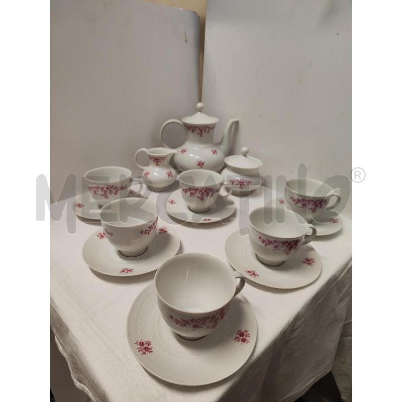 SERVIZIO DA CAFFE' DA 6 PS+ PIATTINI + 1BRICCO + 1LATTIERA+ 1 ZUCCHERIERA BAVARIA FIORELLINI ROSA | Mercatino dell'Usato Vinci - fraz. sovigliana 1
