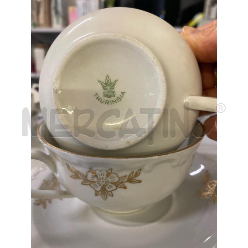 SERVIZIO DA CAFFE' LATTE DA 8 PS + BRICCO+ LATT+ ZUCC THURINGIA DECORO ORO | Mercatino dell'Usato Vinci - fraz. sovigliana 3