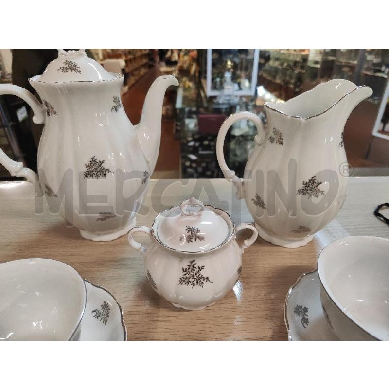 SERVIZIO DA CAFFE' LATTE DA 8 PS + BRICCO + LATTIERA + ZUCC. LAVENO DECORO ARGENTATO | Mercatino dell'Usato Vinci - fraz. sovigliana 3
