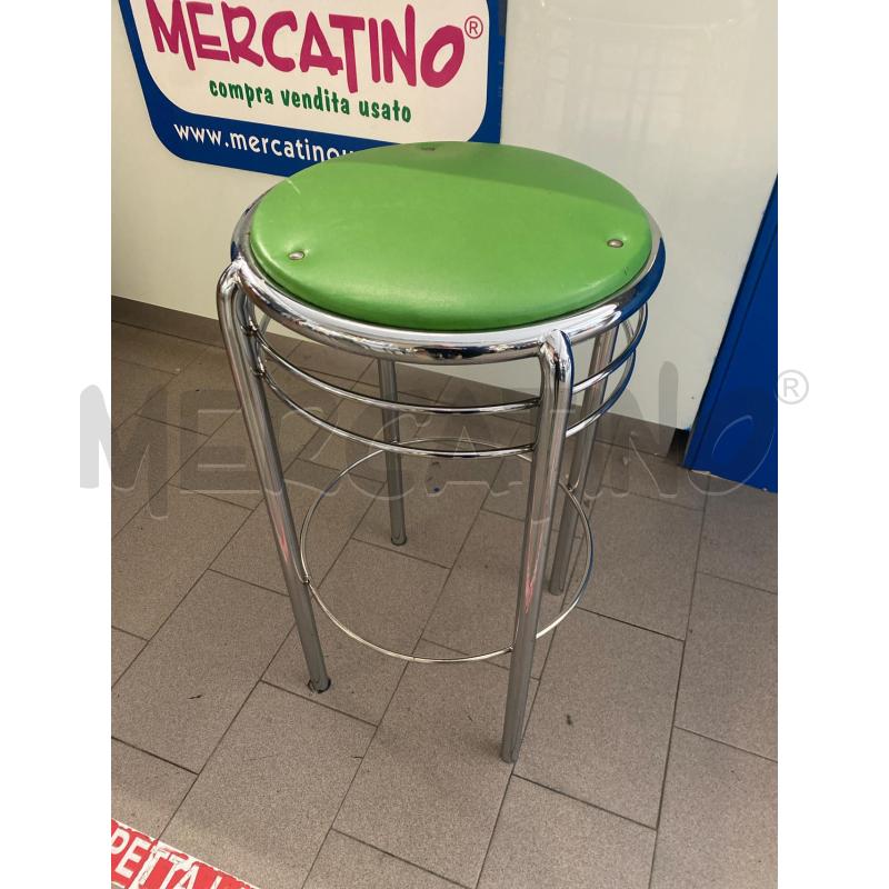 SGABELLO CROMATO TONDO SEDUTA VERDE | Mercatino dell'Usato Vinci - fraz. sovigliana 1