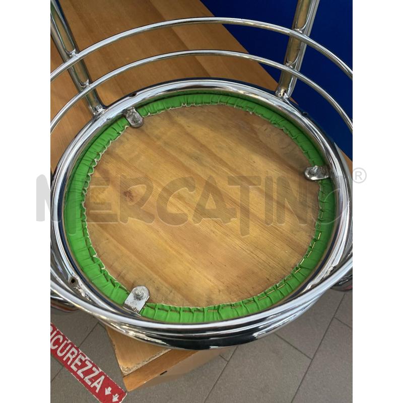 SGABELLO CROMATO TONDO SEDUTA VERDE | Mercatino dell'Usato Vinci - fraz. sovigliana 3