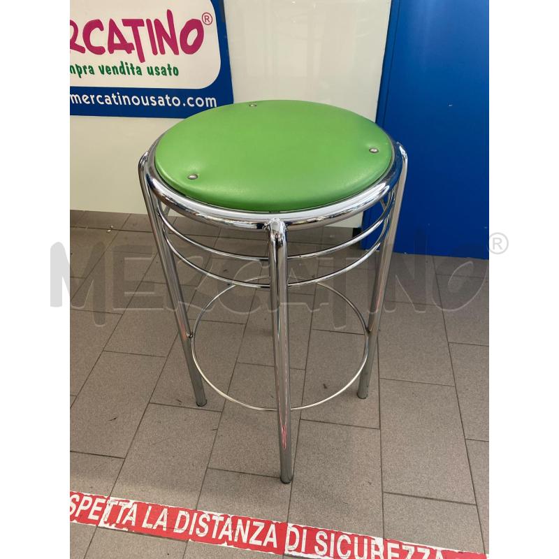 SGABELLO CROMATO TONDO SEDUTA VERDE | Mercatino dell'Usato Vinci - fraz. sovigliana 1