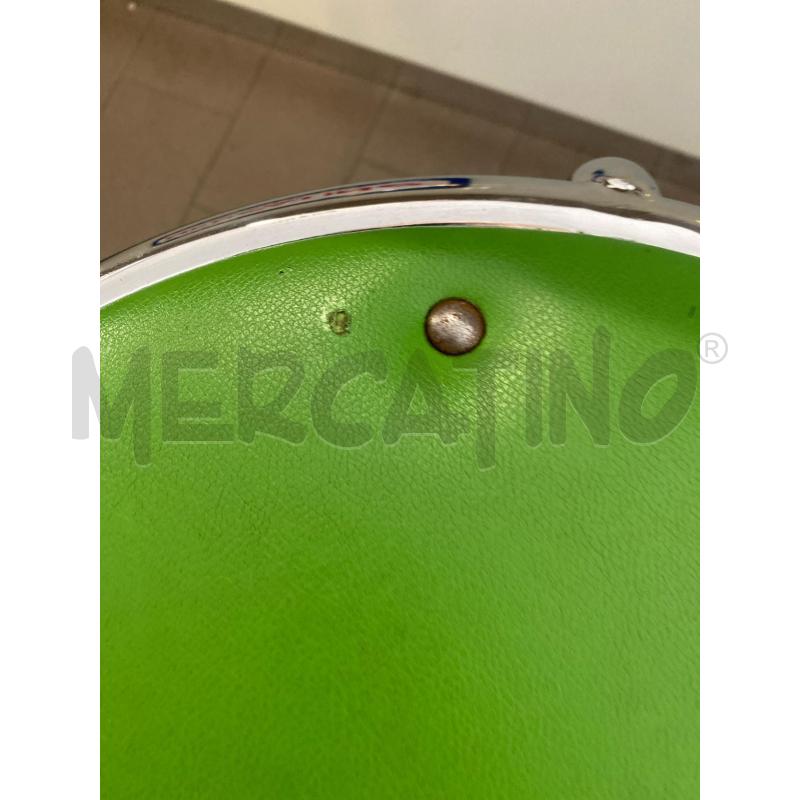 SGABELLO CROMATO TONDO SEDUTA VERDE | Mercatino dell'Usato Vinci - fraz. sovigliana 2