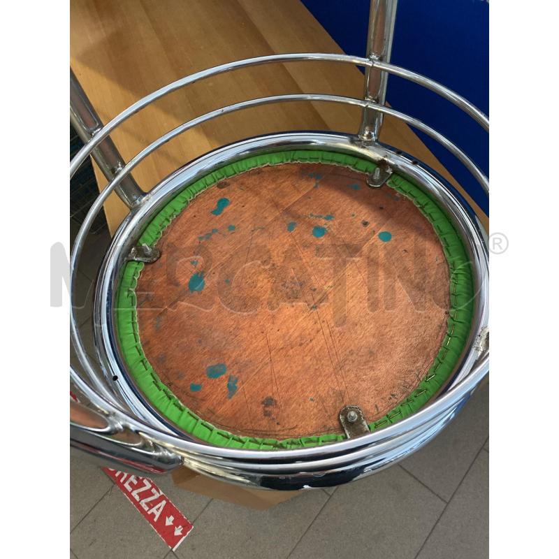 SGABELLO CROMATO TONDO SEDUTA VERDE | Mercatino dell'Usato Vinci - fraz. sovigliana 3
