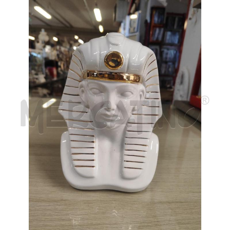 SOPRAMMOBILE TUTANKHAMON CERAMICA BIANCO ORO | Mercatino dell'Usato Vinci - fraz. sovigliana 1
