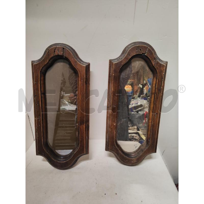 SPECCHIETTI 2 PZ OVALI LEGNO MARRONE | Mercatino dell'Usato Vinci - fraz. sovigliana 1