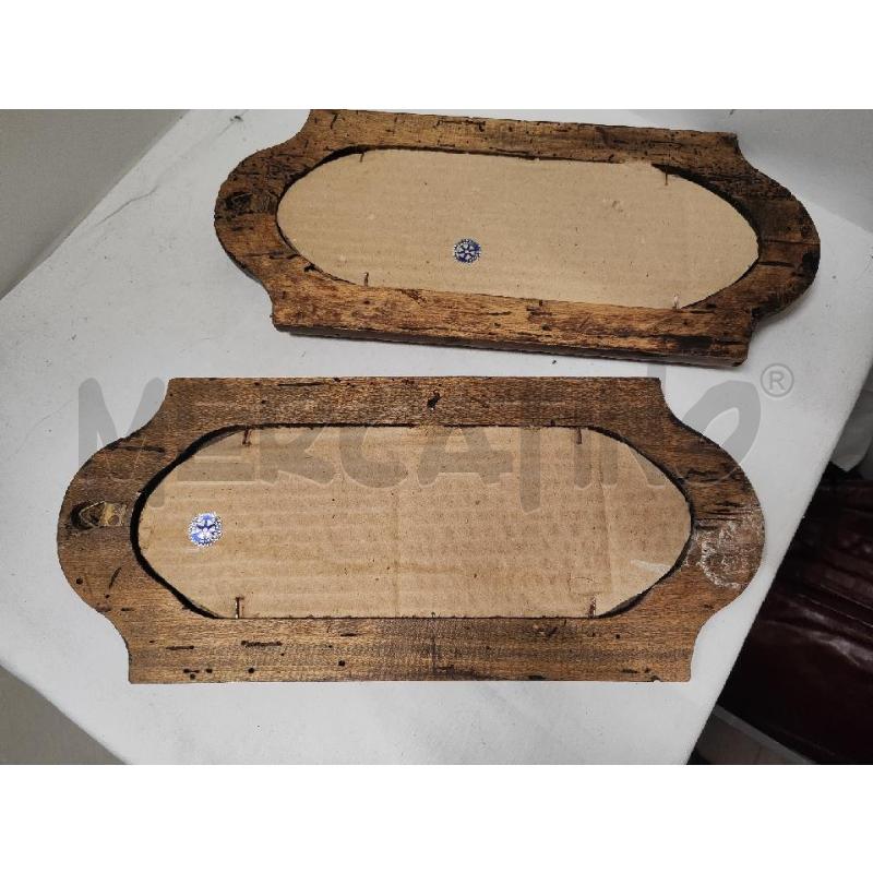 SPECCHIETTI 2 PZ OVALI LEGNO MARRONE | Mercatino dell'Usato Vinci - fraz. sovigliana 3