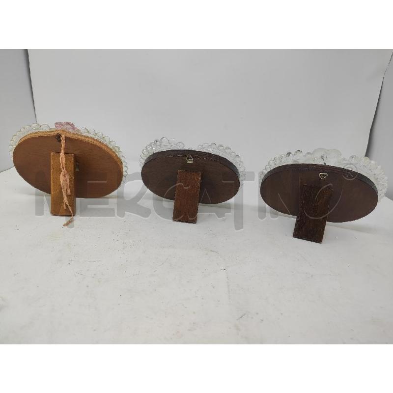 SPECCHIETTI 3 PZ OVALI BORDO PALLINI | Mercatino dell'Usato Vinci - fraz. sovigliana 5