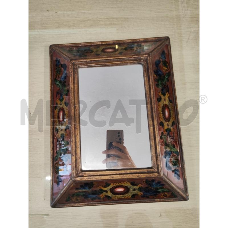 SPECCHIETTO 40X31 ETNICO BORDO FIORI | Mercatino dell'Usato Vinci - fraz. sovigliana 1