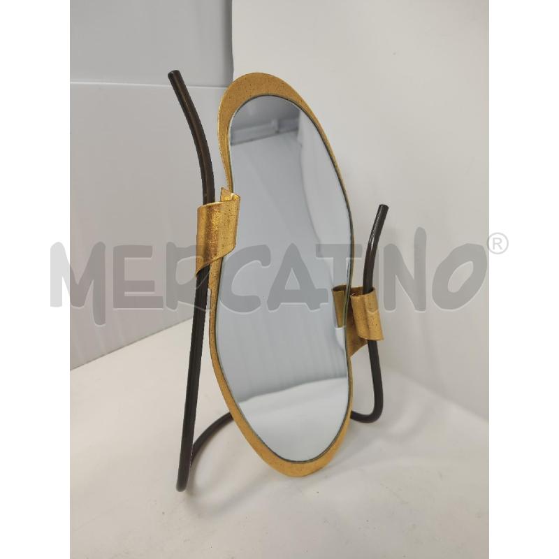 SPECCHIETTO DA TAVOLO ARTI&MESTIERI DORATO SAGOMATO 33X18 | Mercatino dell'Usato Vinci - fraz. sovigliana 1