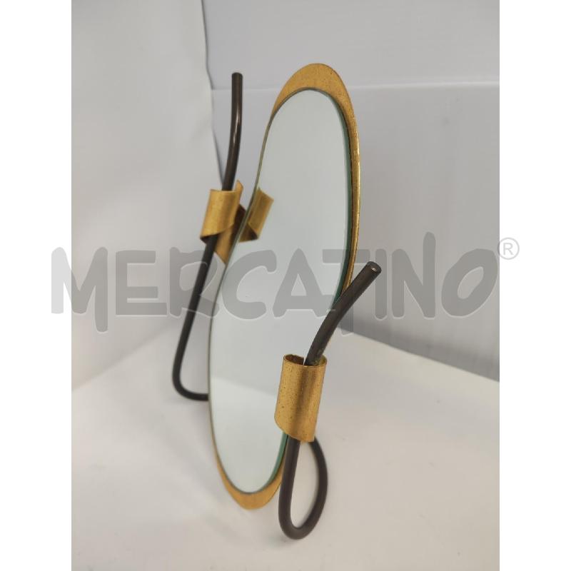 SPECCHIETTO DA TAVOLO ARTI&MESTIERI DORATO SAGOMATO 33X18 | Mercatino dell'Usato Vinci - fraz. sovigliana 3