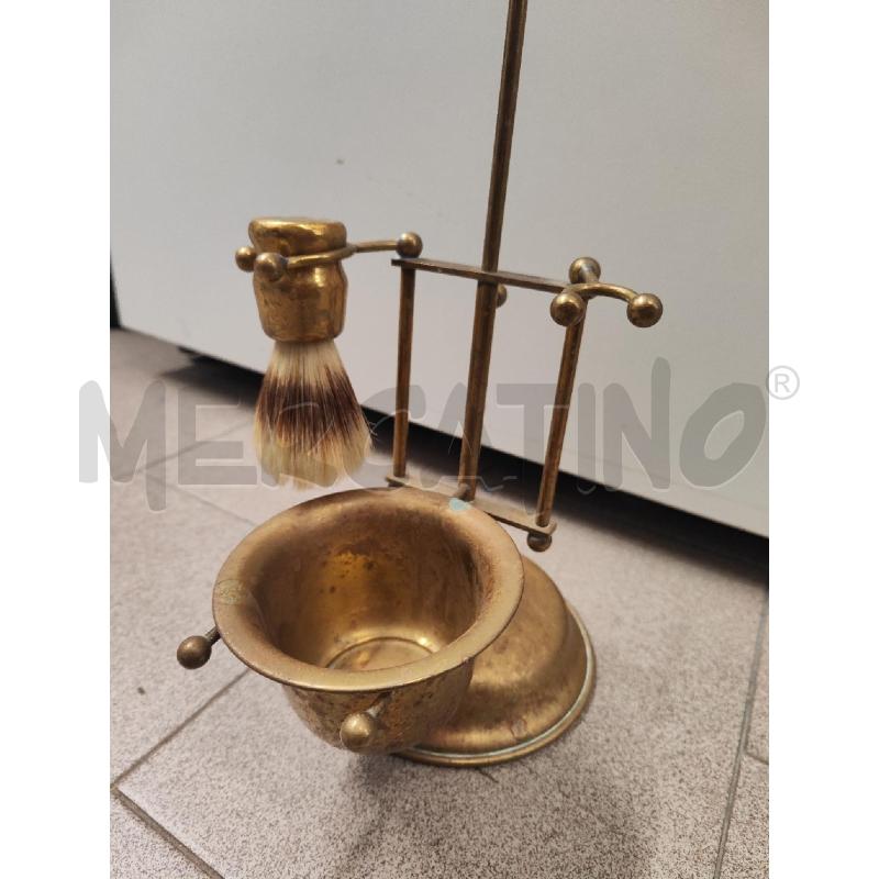 SPECCHIETTO OTTONE + CIOTOLINA E PENNELLO DA BARBA | Mercatino dell'Usato Vinci - fraz. sovigliana 2