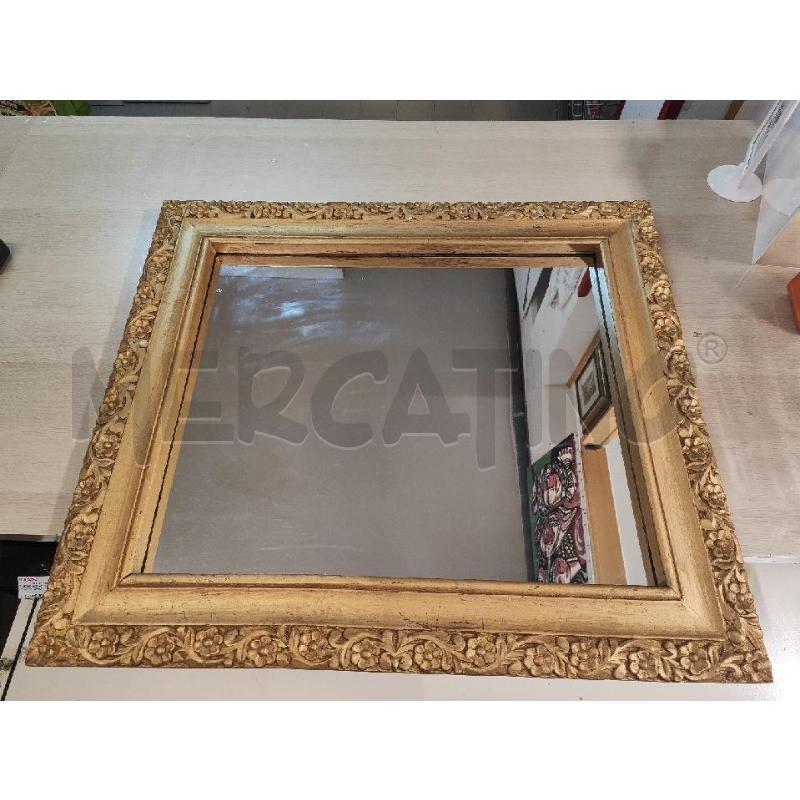 SPECCHIO CORNICE DORATA FIORI 78X68  | Mercatino dell'Usato Vinci - fraz. sovigliana 1