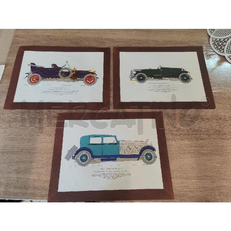 STAMPE 3 PZ ROLLS ROYCE BENTLEY HIPANO 39X29 | Mercatino dell'Usato Vinci - fraz. sovigliana 1