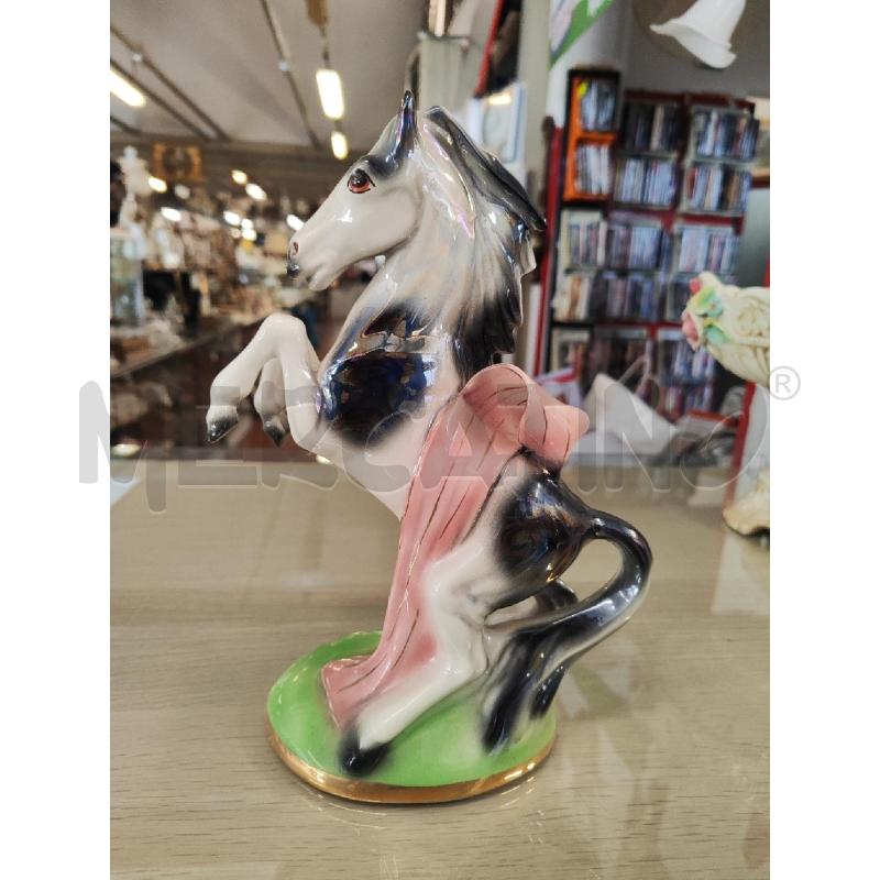 STATUETTA CAVALLO CERAMICA SESTO DRAPPO ROSA | Mercatino dell'Usato Vinci - fraz. sovigliana 1