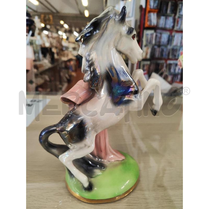 STATUETTA CAVALLO CERAMICA SESTO DRAPPO ROSA | Mercatino dell'Usato Vinci - fraz. sovigliana 2