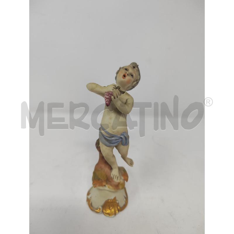 STATUETTA PUTTINO CAPODIMONTE CON UVA | Mercatino dell'Usato Vinci - fraz. sovigliana 1