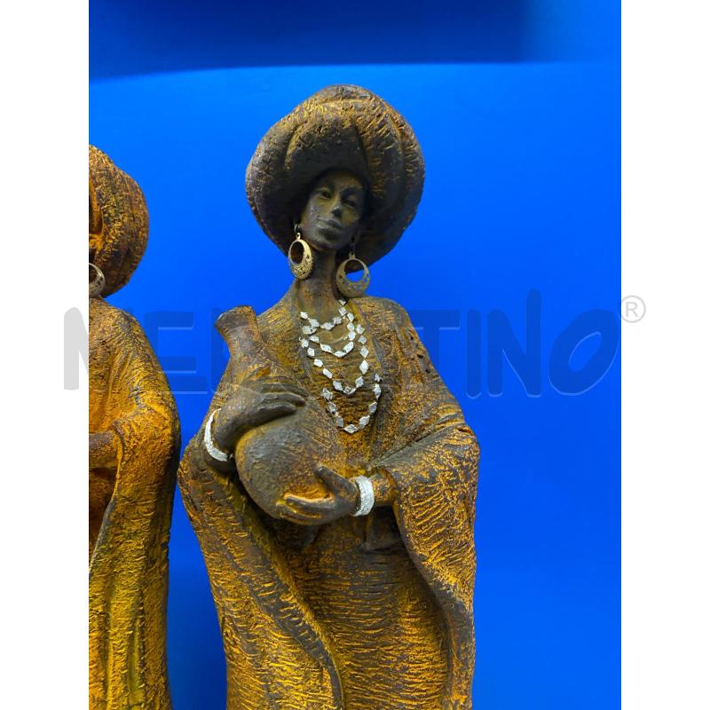 STATUETTE 2 PZ ETNICHE ARANCIO INVECCHIATE | Mercatino dell'Usato Vinci - fraz. sovigliana 3