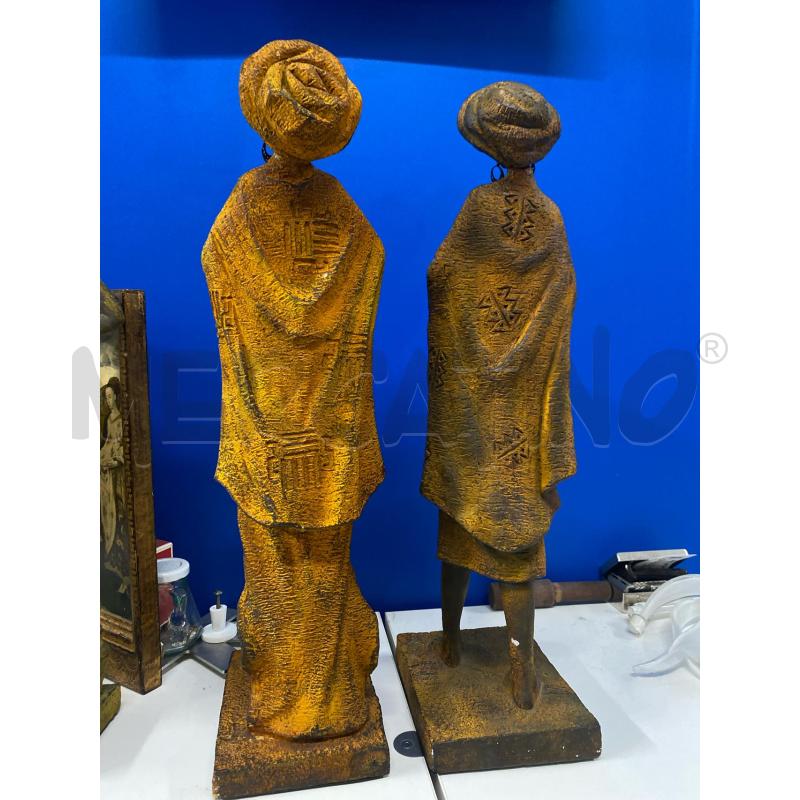 STATUETTE 2 PZ ETNICHE ARANCIO INVECCHIATE | Mercatino dell'Usato Vinci - fraz. sovigliana 4