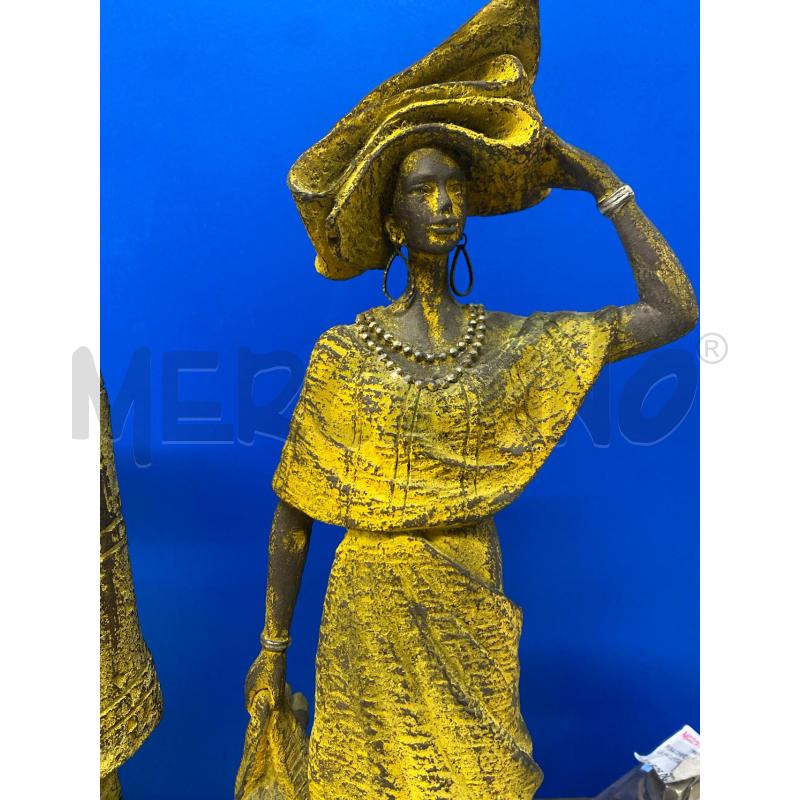 STATUETTE 2 PZ ETNICHE GIALLE VERDI | Mercatino dell'Usato Vinci - fraz. sovigliana 3