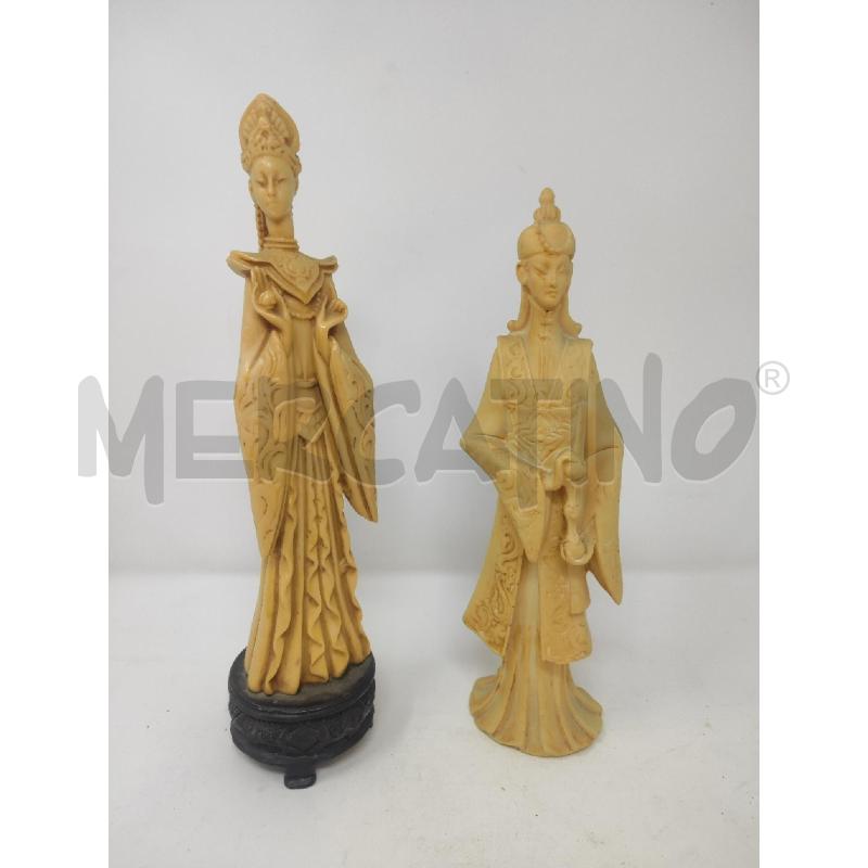 STATUETTE 2 PZ ORIENTALI IN RESINA | Mercatino dell'Usato Vinci - fraz. sovigliana 1