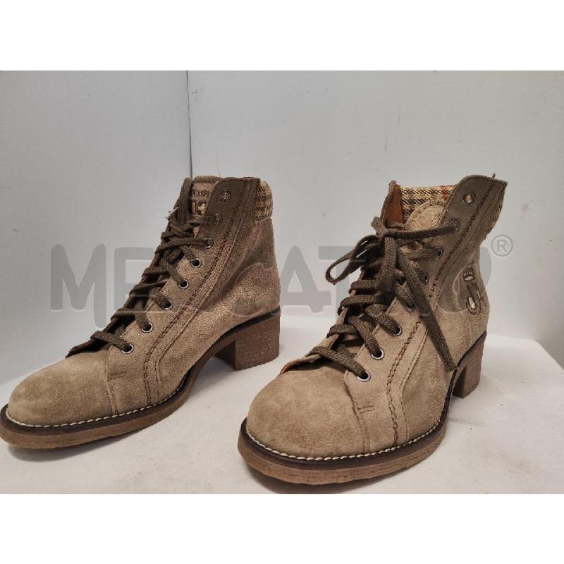 STIVALETTI DONNA D'ACQUASPARTA SCAMOSCIATE BEIGE N.37 | Mercatino dell'Usato Vinci - fraz. sovigliana 1