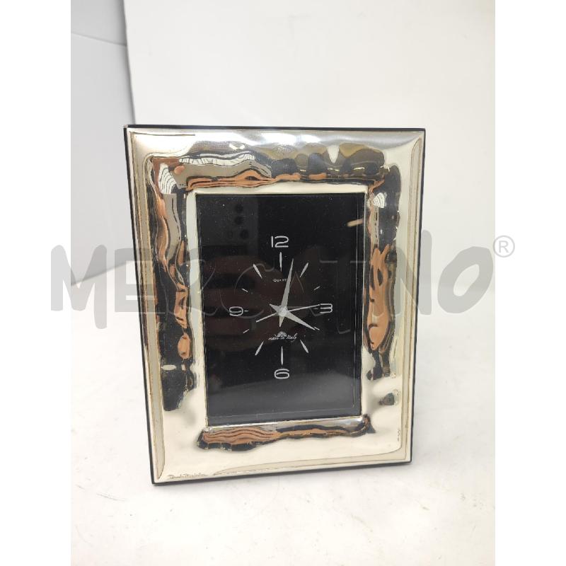 SVEGLIA DA TAVOLO RENATO BALESTRA ARGENTATA 20X15 | Mercatino dell'Usato Vinci - fraz. sovigliana 1