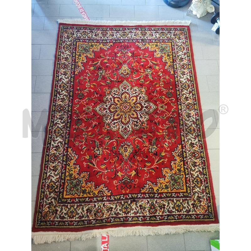 TAPPETO 210X150 ROSSO BEIGE CENTRO FIORE. | Mercatino dell'Usato Vinci - fraz. sovigliana 1