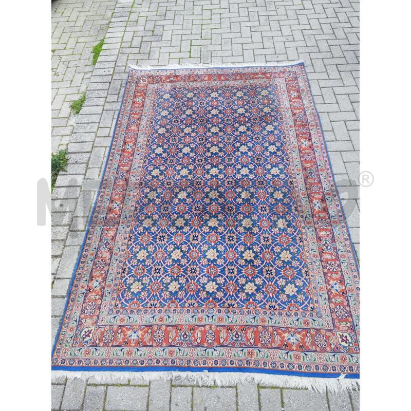 TAPPETO 290X190 AZZURRO FIORI ROSSI | Mercatino dell'Usato Vinci - fraz. sovigliana 1