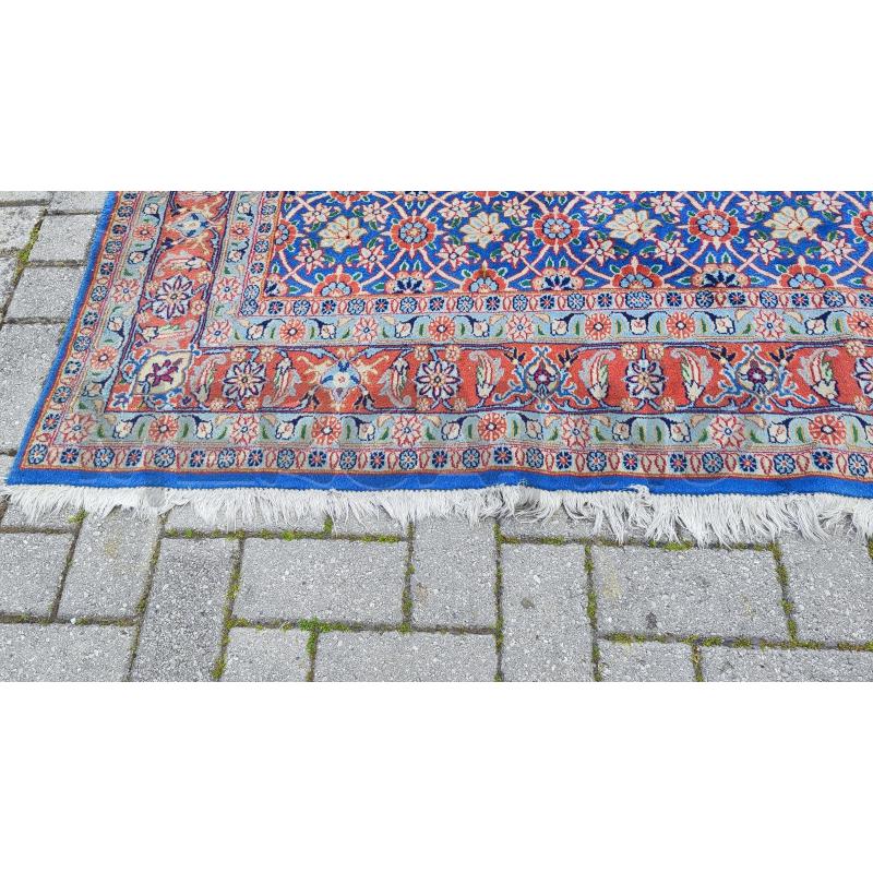 TAPPETO 290X190 AZZURRO FIORI ROSSI | Mercatino dell'Usato Vinci - fraz. sovigliana 2