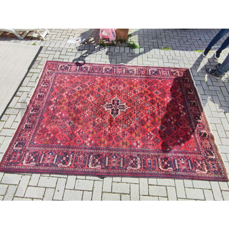 TAPPETO GRANDE 323X220 ROSSO BLU FIORI ROMBI | Mercatino dell'Usato Vinci - fraz. sovigliana 1