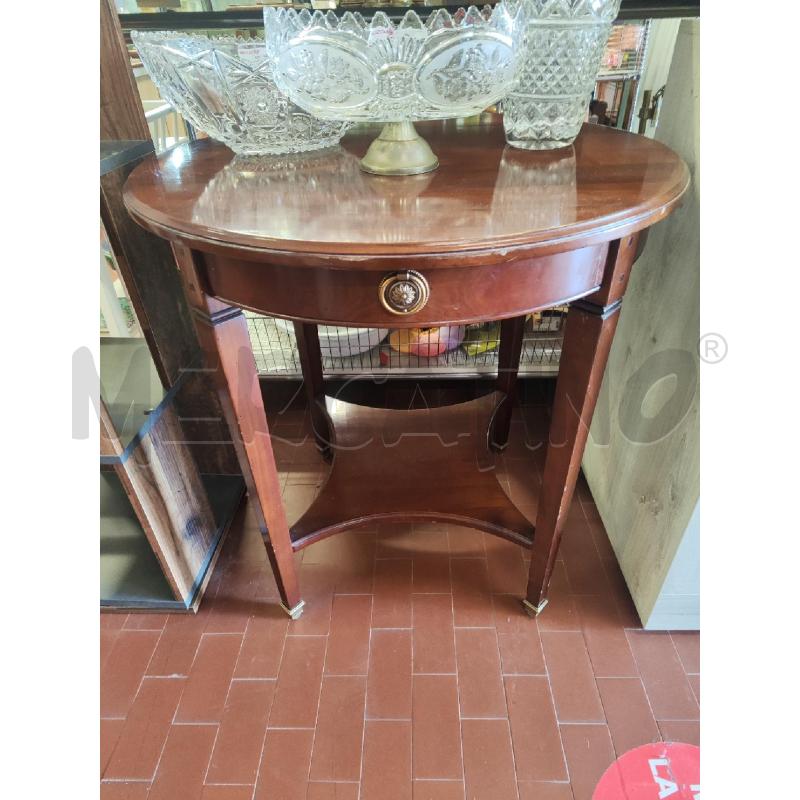 TAVOLINO LEGNO TONDO 1   CASSETTO 4 GAMBINE E PIANETTO | Mercatino dell'Usato Vinci - fraz. sovigliana 1