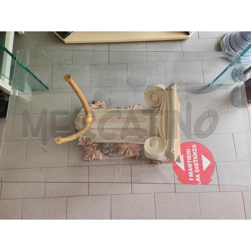 TAVOLINO RETT DA FUMO 115X65 PIANO VETRO COLONNA SDRAIATA  | Mercatino dell'Usato Vinci - fraz. sovigliana 3