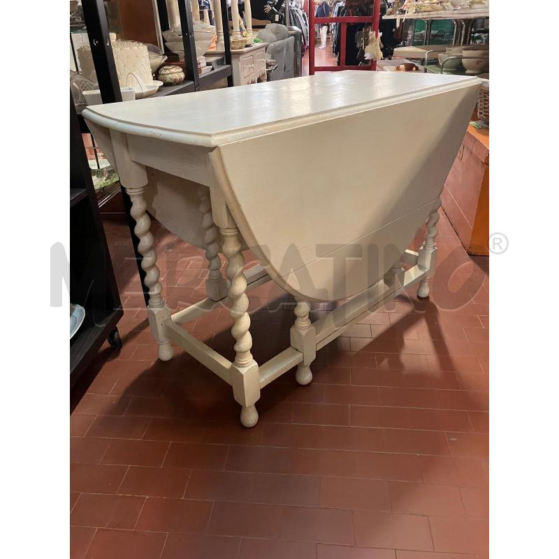TAVOLO A BANDELLE LACCATO AVORIO COLONNE TORTIGLIONE | Mercatino dell'Usato Vinci - fraz. sovigliana 3
