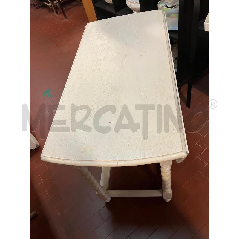 TAVOLO A BANDELLE LACCATO AVORIO COLONNE TORTIGLIONE | Mercatino dell'Usato Vinci - fraz. sovigliana 4