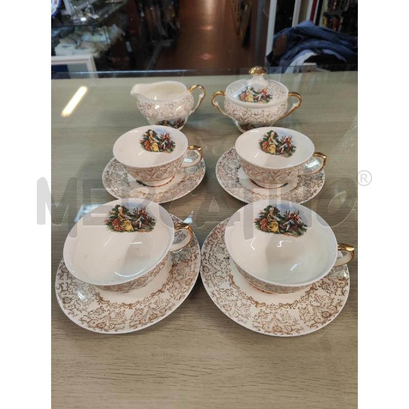 TAZZE PZ. 4 + PIATTINI +ZUCCHERIERA + LATTIERA KING QUALITY USA | Mercatino dell'Usato Vinci - fraz. sovigliana 1