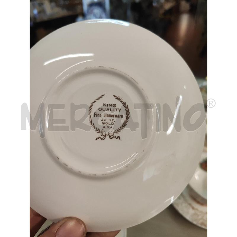TAZZE PZ. 4 + PIATTINI +ZUCCHERIERA + LATTIERA KING QUALITY USA | Mercatino dell'Usato Vinci - fraz. sovigliana 4