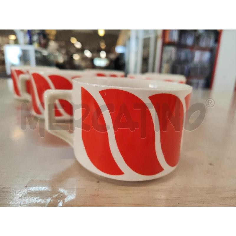 TAZZE PZ. 6 PETALI ROSSI | Mercatino dell'Usato Vinci - fraz. sovigliana 2