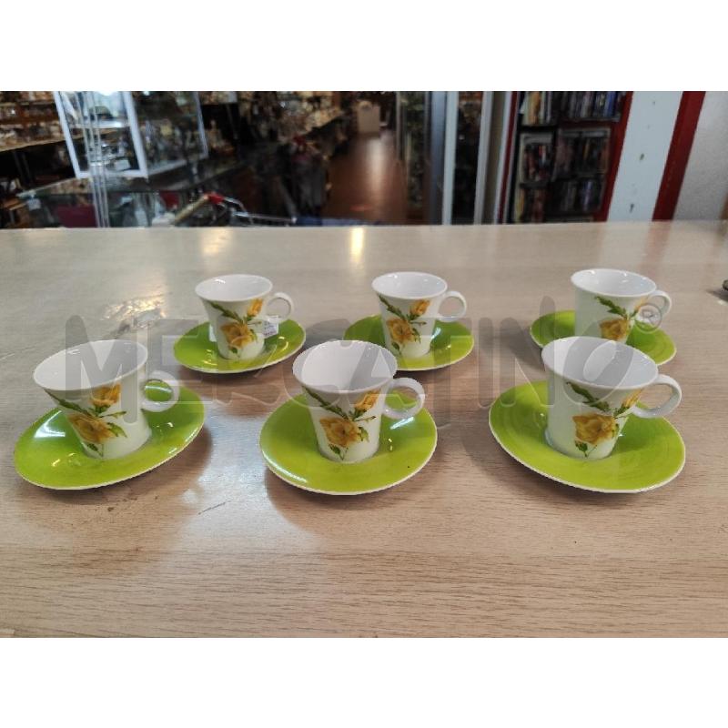 TAZZINE 6 PZ + PIATTINO BAVARIA WEISSESTAL FIORI GIALLI | Mercatino dell'Usato Vinci - fraz. sovigliana 1